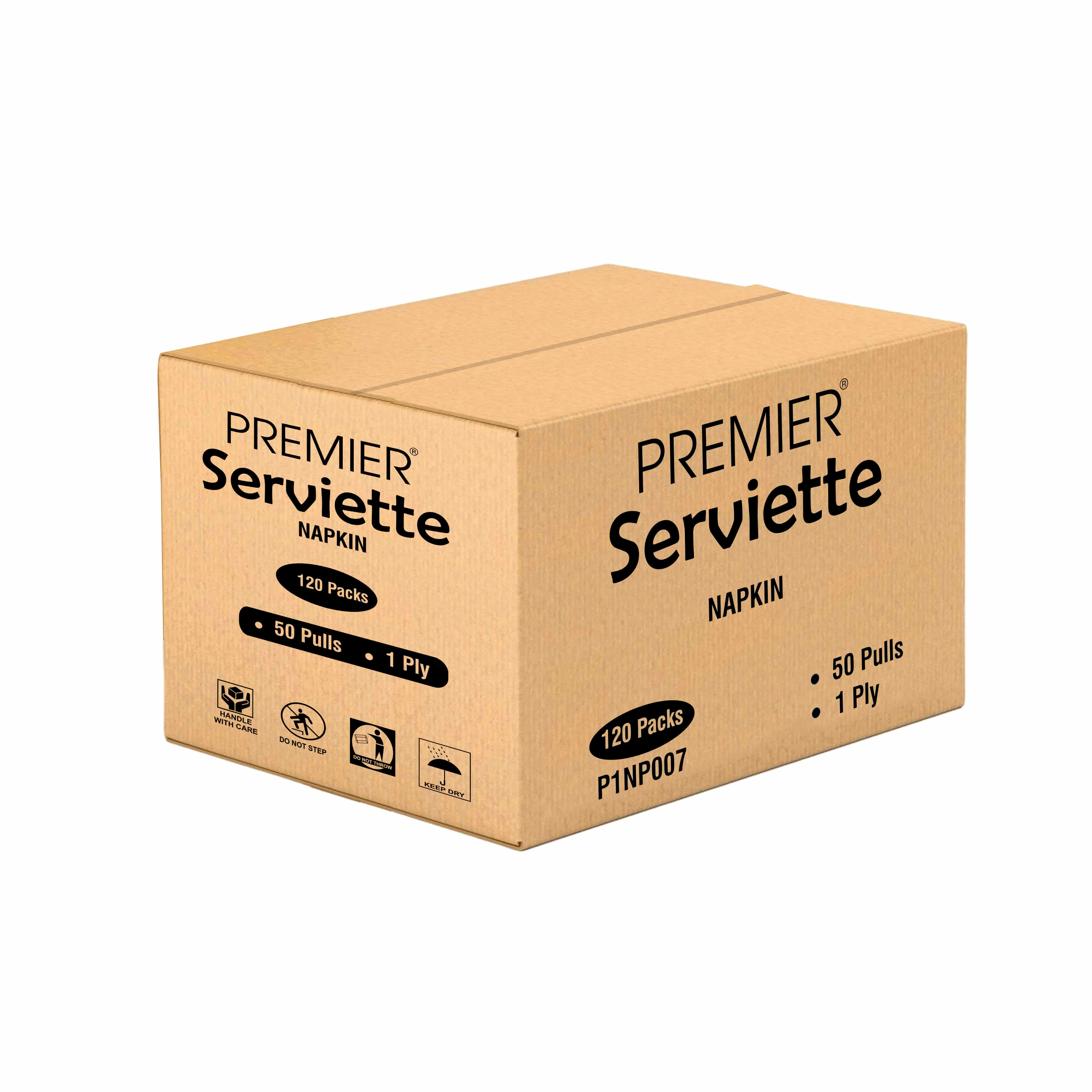 Premier Tissue Paper Serviettes 50s White